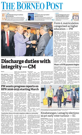 Cover of The Borneo Post (Sabah)