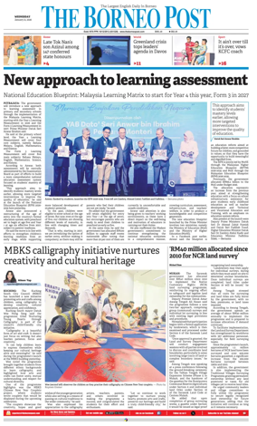 Cover of The Borneo Post (Sarawak)