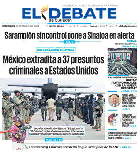 Cover of El Debate de Culiacan