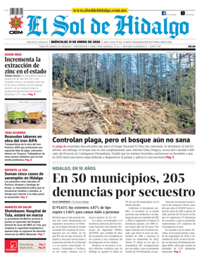 Cover of El Sol de Hidalgo