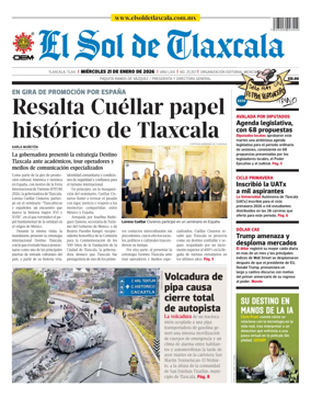 Cover of El Sol de Tlaxcala