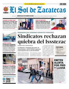 Cover of El Sol de Zacatecas