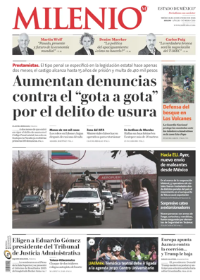 Cover of Milenio Edo de Mexico