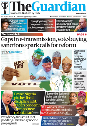 Cover of The Guardian Nigeria