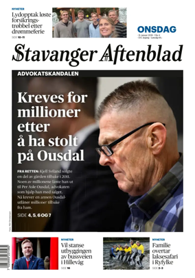 Cover of Stavanger Aftenblad