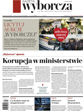 Cover of Gazeta Wyborcza Stoleczna