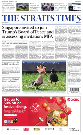 Cover of The Straits Times