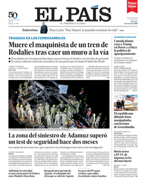 Cover of EL PAIS primera edicion