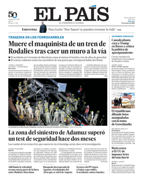 Cover of EL PAIS Valencia