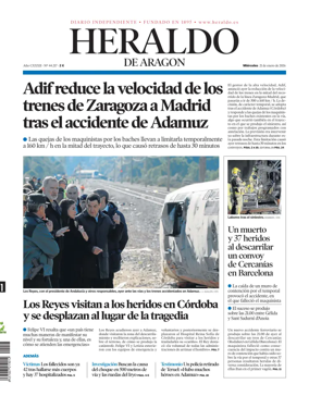 Cover of Heraldo de Aragon