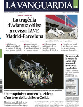 Cover of La Vanguardia (Catalonia - 1st edition)