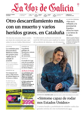 Cover of La Voz de Galicia (A Coruna)