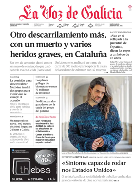 Cover of La Voz de Galicia (Deza)