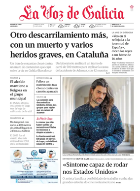Cover of La Voz de Galicia (Lugo)