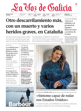 Cover of La Voz de Galicia (Monforte)