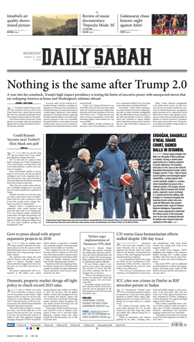 Cover of Daily Sabah (Turkey)