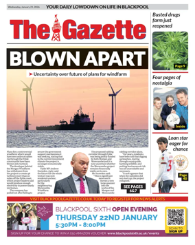 Cover of Blackpool Gazette
