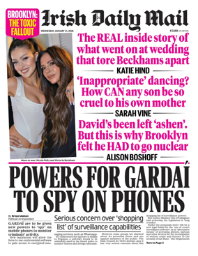 Cover of Irish Daily Mail