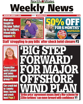 Cover of North Wales Weekly News