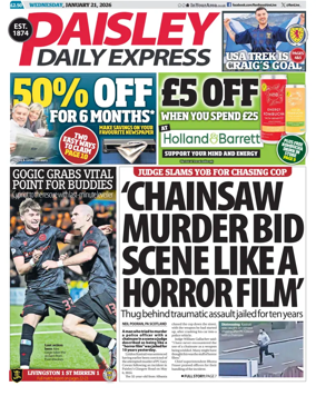 Cover of Paisley Daily Express