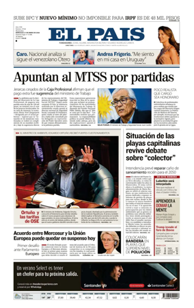 Cover of El Pais (Uruguay)