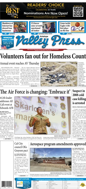 Cover of Antelope Valley Press
