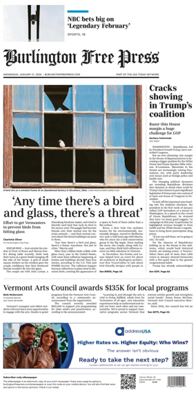 Cover of Burlington Free Press
