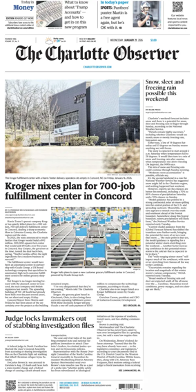 Cover of The Charlotte Observer