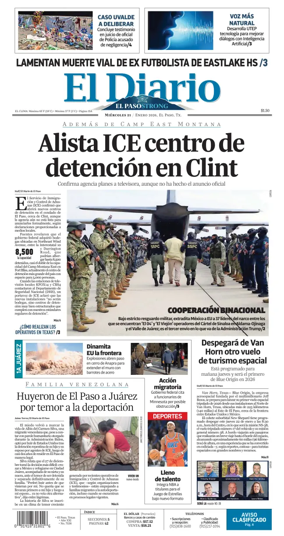 Cover of El Diario de El Paso
