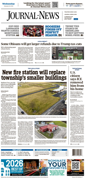 Cover of Hamilton Journal News