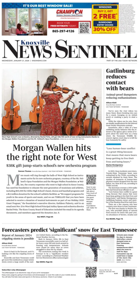 Cover of Knoxville News Sentinel