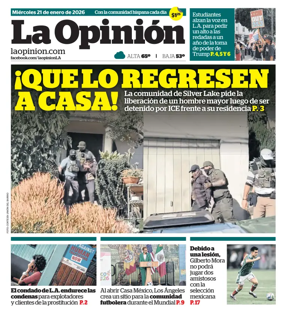 Cover of La Opinion