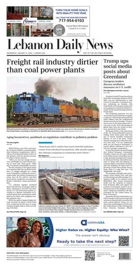 Cover of Lebanon Daily News