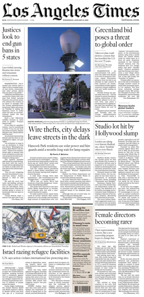 Cover of Los Angeles Times