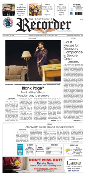 Cover of Porterville Recorder