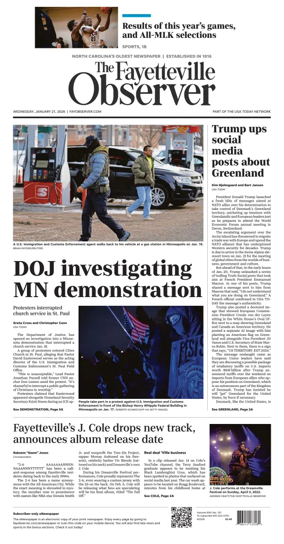 Cover of The Fayetteville Observer