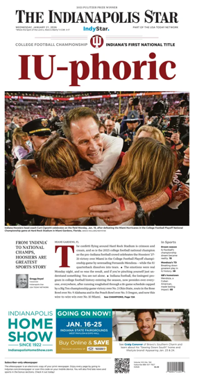 Cover of The Indianapolis Star