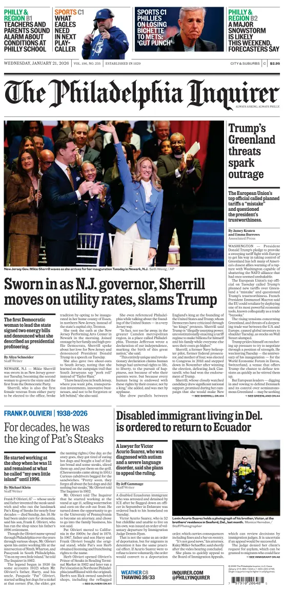 Cover of The Philadelphia Inquirer (South Jersey edition)