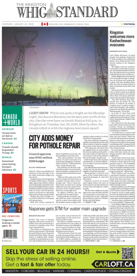 Cover of Kingston Whig-Standard