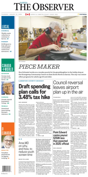 Cover of The Observer (Sarnia)