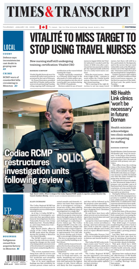 Cover of Times & Transcript