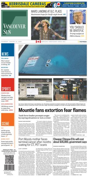 Cover of Vancouver Sun