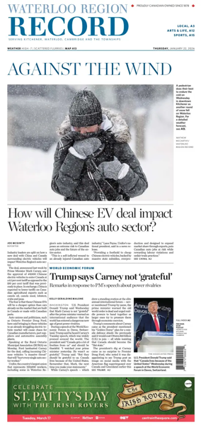 Cover of Waterloo Region Record