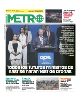 Cover of Publimetro Chile