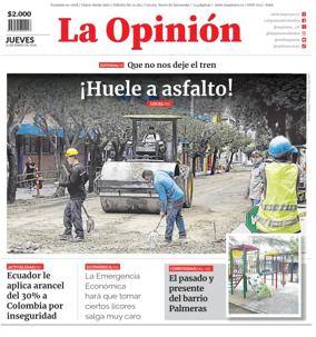 Cover of La Opinion