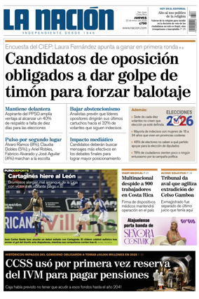 Cover of La Nacion (Costa Rica)