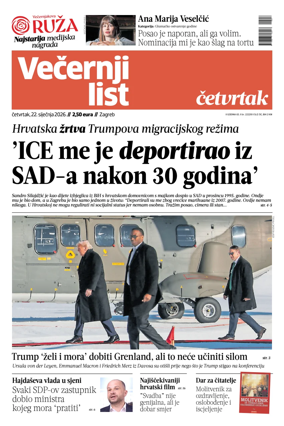 Cover of Vecernji list - Zagreb