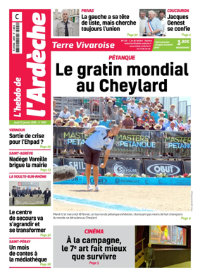 Cover of L'Hebdo de l'Ardeche – edition centre