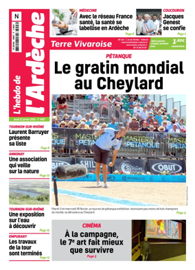 Cover of L'Hebdo de l'Ardeche – edition Nord