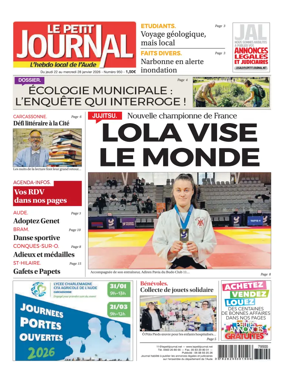Cover of Le Petit Journal - L'hebdo local de l'Aude